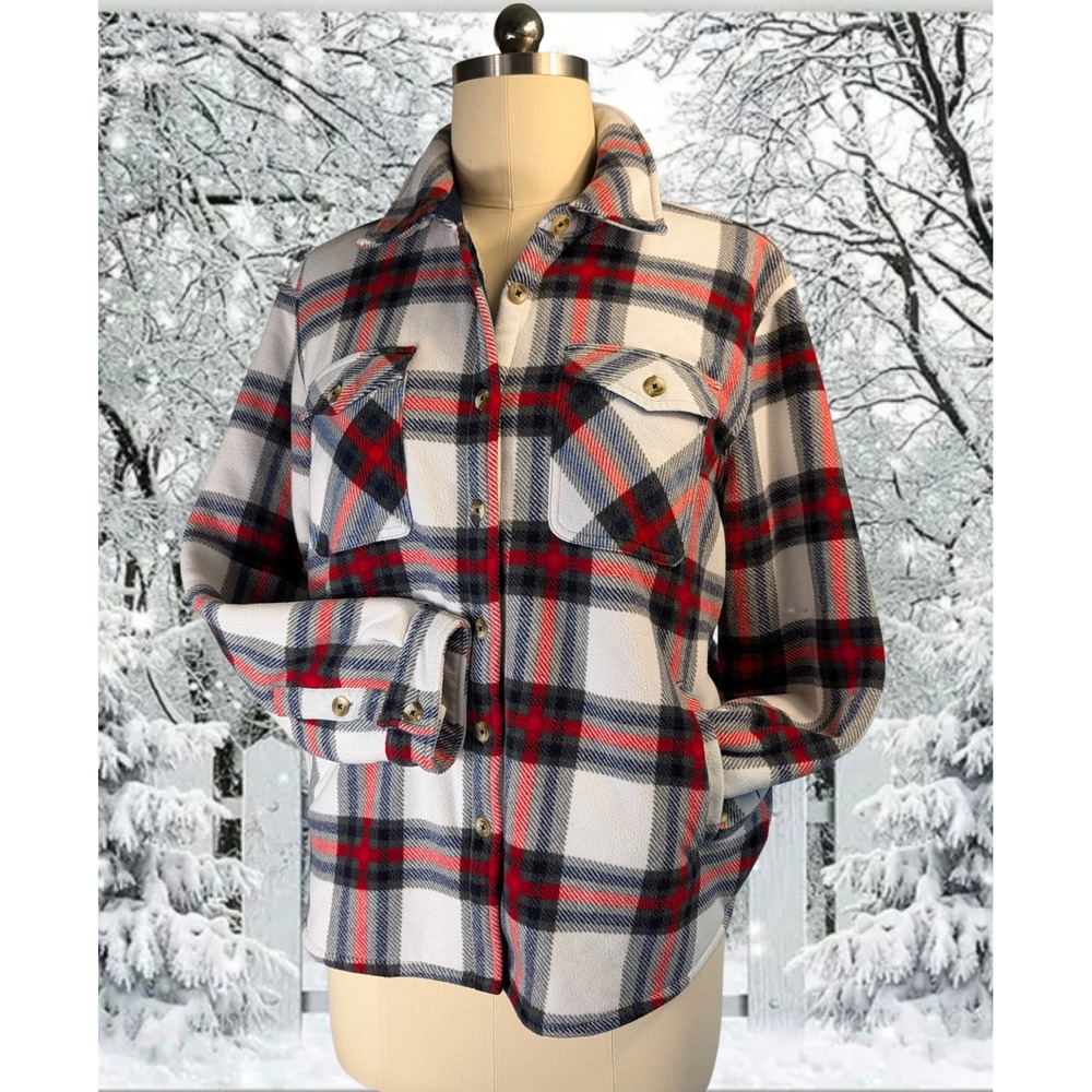 THICK Shacket polar fleece with teddy fur lining Size XL Sage Collective
